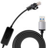 Picture of Moyina USB3.0 to RJ45 Gigabit Ethernet Network Cable for Switch, Router, Gateway, Modem with MacBook,Windows, Chromebook,Surface Pro, Linux