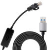 Picture of Moyina USB3.0 to RJ45 Gigabit Ethernet Network Cable for Switch, Router, Gateway, Modem with MacBook,Windows, Chromebook,Surface Pro, Linux