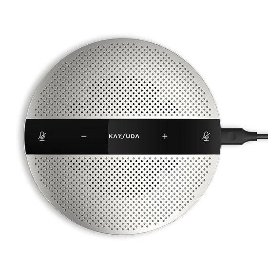 Picture of KAYSUDA USB Speaker Phone 360° Omnidirectional Microphone Portable Conference Speakerphone Echo Cancellation for Teams, Zoom, VoIP Calls, Webinar, Phone, Call Center, Recording