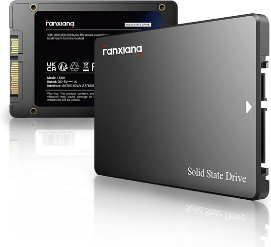 Picture of fanxiang S101 256GB SSD SATA III 6Gb/s 2.5" Internal Solid State Drive, Read Speed up to 550MB/sec, Compatible with Laptop and PC Desktops(Black)