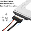 Picture of XMSJSIY Slimline Sata 22 Pin Male to 13 Pin Sata Female Cable Adapter,Slimline Serial ATA 7+15 Pin to 7+6 SATA Pin Extension Connector for Desktop Laptop CD-ROM Hard Disk Drive - 2PCS 30cm…