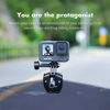 Picture of SEASKY M1 Motorcycle Motorbike Windscreen Clamp Mount Accessories for Gopro Hero 12 11 10 9 8 7 DJI Action 4 3 2 Compatible with insta360 X4 X3 X2 X RS Sports Action Camera Aluminum Alloy