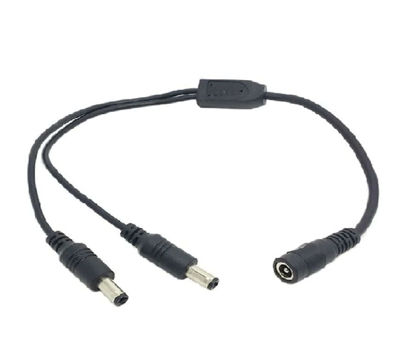 Picture of Power Splitter - 18 AWG Dual-Output 12V DC Power Splitter - 2.1mm x 5.5mm Plugs - UL1185 Listed - Flexible Cable - Safe & Durable - Easy to Use