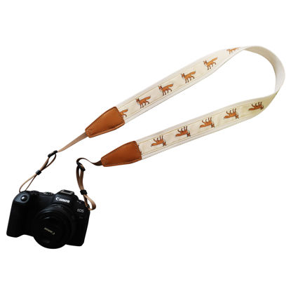 Picture of UNIKSTRAP Original Design, Personalized Adjustable Cute Cotton FOX Camera Strap, Fit for Canon Nikon Sony Olympus Interchangeable Lens Digital Camera/DSLR etc.