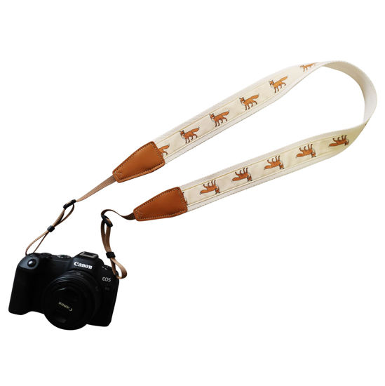 Picture of UNIKSTRAP Original Design, Personalized Adjustable Cute Cotton FOX Camera Strap, Fit for Canon Nikon Sony Olympus Interchangeable Lens Digital Camera/DSLR etc.