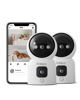 Picture of Anlapus 2 x C528 4MP Dual Lens(2MP+2MP) Indoor Security Camera with Motion Detect, Auto Track, Plug-in, 360° WiFi Pan/Tilt Camera, 2.4GHz WiFi, Two-Way Talk, Light & Siren Alert, SD Card Not Include