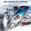 Picture of KiWiBiRD USB C Memory SD Card Reader, Micro SD Type C Digital Camera Adapter for SDHC SDXC TF UHS-I Compatible with iPhone 16 15 Mac iPad Pro MacBook Air iMac Laptop Computer Galaxy S24 Android Phone