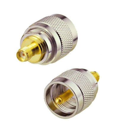 Picture of DHT Electronics 2PCS RF coaxial coax adapter SMA female to UHF male PL-259 PL259