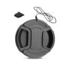 Picture of 46mm Camera Lens Cap, PCTC Camera Lens CoverSnap-On Center Pinch Front Lens Cover with Strap Compatible with Nikon, Canon, Sony & Other DSLR Cameras