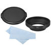 Picture of PATIKIL 52mm Lens Hood, Wide Angle Matte Surface Anti-Reflective Inside Hood with Cap and Cleaning Cloth for Camera Lens, Black for Nikon, for Fujifilm, for Pentax, for Leica