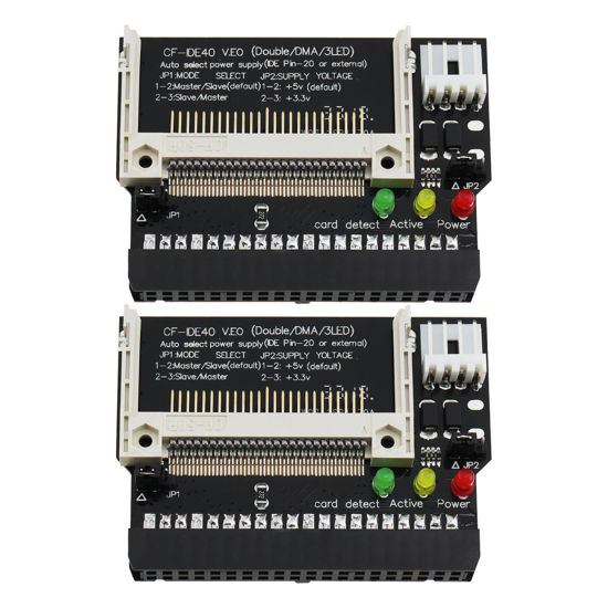 Picture of ECSiNG 2pcs CF to IDE Adapter Card 40 Pin Compact Flash CF Card 40 Pin IDE Hard Drive Converter Card IDE Female Expansion Card for Notebooks Industrial Devices