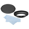 Picture of PATIKIL 82mm Lens Hood, Wide Angle Matte Surface Anti-Reflective Inside Hood with Cap and Cleaning Cloth for Camera Lens, Black for Nikon, for Fujifilm, for Pentax, for Leica