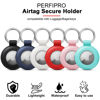 Picture of Airtags 4 Pack Holder Case, Waterproof Airtag Holder with Keychain, Silicone Airtag Case for Apple Air Tags, Anti-Lost Air Tags Accessories for Dog, Cat, Luggage, Wallet, Backpacks, Kids