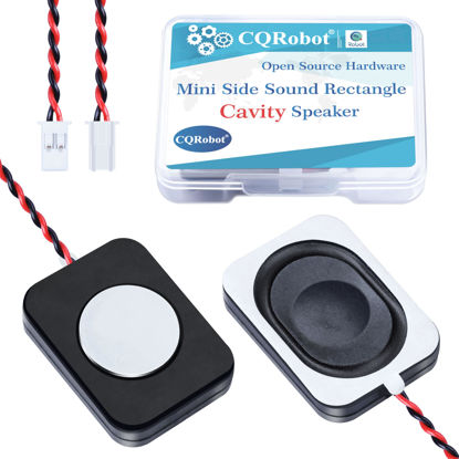 Picture of CQRobot 2 Pieces/1 Pair 35 mm * 25 mm * 6.8 mm Side Sound 4 Ohm 2 Watt / 3 Watt Rectangle Cavity Speaker, JST-PA 1.25 mm 2-Pin Interface Wire, for Computer Electronic Project Application Components.