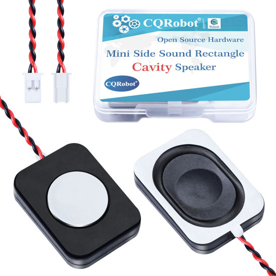 Picture of CQRobot 2 Pieces/1 Pair 35 mm * 25 mm * 6.8 mm Side Sound 4 Ohm 2 Watt / 3 Watt Rectangle Cavity Speaker, JST-PA 1.25 mm 2-Pin Interface Wire, for Computer Electronic Project Application Components.