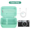 Picture of Canboc Carrying Case for Fujifilm X100V/ X100VI/ X100F/ X100S Digital Camera, Zipper Mesh Pocket fit USB Cable, Green (Case Only)