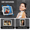 Picture of MoKo Shower Tablet Holder, Stretchable Waterproof iPad Holder Fit All Devices Up to 11", 360° Rotation Tablet Wall Mount Holder with Anti-Fog Touchable Screen, 2 Placement Modes, for Bathroom Kitchen
