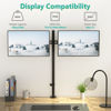 Picture of WALI Extra Tall Dual LCD Monitor Fully Adjustable Desk Mount Fits 2 Screens up to 27 inch, 22 lbs. Weight Capacity per Arm (M002XL), Black