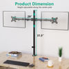 Picture of WALI Extra Tall Dual LCD Monitor Fully Adjustable Desk Mount Fits 2 Screens up to 27 inch, 22 lbs. Weight Capacity per Arm (M002XL), Black