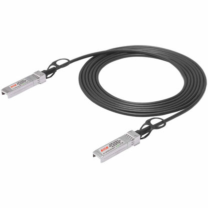 Picture of 6COM 10G SFP+ DAC Cable, 3 M (10ft) Passive Twinax Cable, Direct Attach Copper, SFP+ to SFP+, 10GBASE-CU Cable for Cisco, Ubiquiti, D-Link, Supermicro, Netgear, 3 Meter