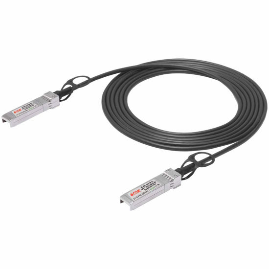 Picture of 6COM 10G SFP+ DAC Cable, 3 M (10ft) Passive Twinax Cable, Direct Attach Copper, SFP+ to SFP+, 10GBASE-CU Cable for Cisco, Ubiquiti, D-Link, Supermicro, Netgear, 3 Meter