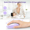 Picture of TECKNET Wireless Mouse, 2.4G Quiet Computer Mouse with USB Receiver, 4 Buttons Portable Cordless Mice for Chromebook, Laptop, PC, Mac, 800/1200/1600 DPI - Purple