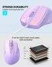 Picture of TECKNET USB Wired Mouse, 6-Button Corded Mouse with 4 Adjustable DPI, Optical Computer Mouse with Ergonomic Design and 5FT Cord for Laptop, Chromebook, PC, Desktop, Mac, Notebook-Gradient Lavender