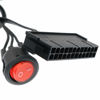 Picture of SQXBK 24-Pin Female ATX PSU Power Supply Starter On/Off Switch Jumper Bridge with Braided Cable and Red Light