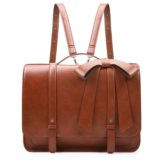 Picture of ECOSUSI Briefcase for Women Messenger Backpack PU Leather 14 inch Laptop Bag Satchel Computer Bag for College Business Travel