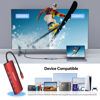 Picture of USB C Hub, Acodot 9 in 1 USB C to 4K@60HZ HDMI Multiport Adapter, 3 USB 3.0 Ports, SD/TF Card Reader, 100W PD, USB C Hub Multiport Adapter Desigend for MacBook Pro Air HP XPS etc, Red