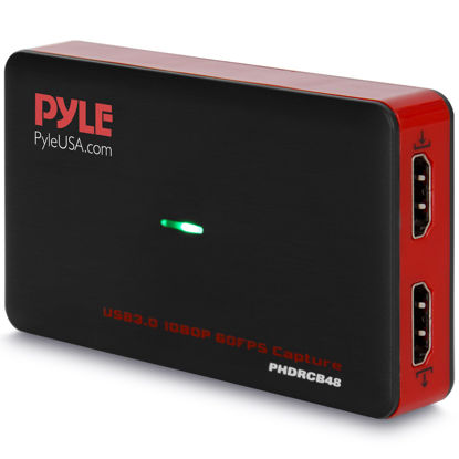 Picture of Pyle Video Game Capture Card Device with Video Recorder, HDMI Output, Full HD 1080P Live Streaming, USB, SD, PC, DVD - PHDRCB48.6