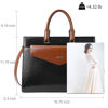 Picture of BOSTANTEN Briefcase for Women Laptop Tote 15.6 Inch Genuine Leather Handbag Work Bag
