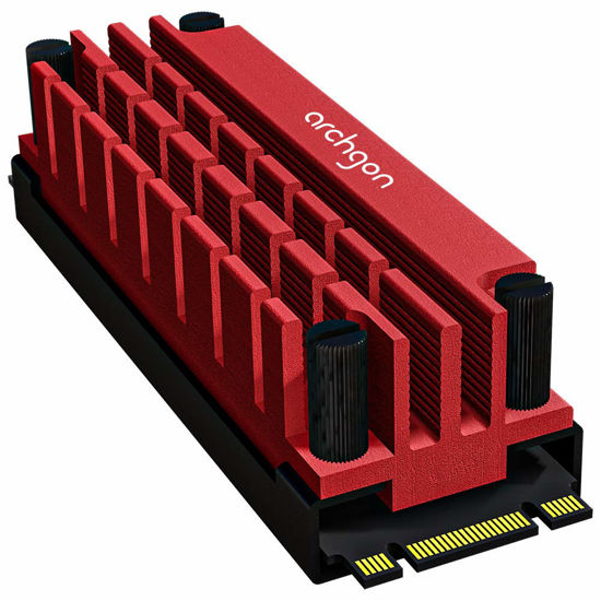 Picture of Archgon HS-1110 SSD Heatsink Cooler for PCIe NVMe M.2 2280 SSD for Workstation Server Rugged Computer IPC Industrial Computer Gaming PC Use (Red)
