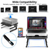 Picture of AboveTEK Laptop Stand, 20 Angles Two-Layer Height Adjustable Laptop Stands, Portable Laptop Riser with 360 Rotating Base Storage Space & Extra Phone Holders Compatible with 10''-17'' Laptops Black