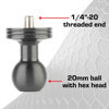 Picture of Bulletpoint Aluminum 1/4"-20 Threaded Camera Adapter with Integrated 20mm Ball