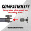 Picture of Bulletpoint Aluminum 1/4"-20 Threaded Camera Adapter with Integrated 20mm Ball