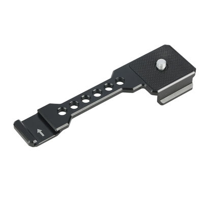 Picture of NICEYRIG Cold Shoe Extension Bar with Quick Release Plate for Arca-Swiss Dovetail, Vlog Vlogging Microphone LED Light Holder Mount Applicable for DSLR Camera, Mini Tripod - 433