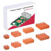 Picture of GeeekPi 8PCS Copper Heatsinks for Raspberry Pi 5, Heatsinks CPU Cooler with Thermal Conductive Adhensive Tape for Raspberry Pi 5