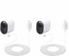 Picture of 16ft/4.8m Weatherproof Outdoor Charging Cable with Quick Charge Adapter Compatible with Arlo Ultra/Ultra 2/Pro 3/Pro 4/Pro 5s (2 Pack, White) (NOT Compatible with Arlo Essential Spotlight)