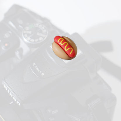 Picture of Hot Dog Camera Hot Shoe Cover Cap Protector Cute Funny for Canon Nikon Fujifilm DSLR SLR Camera