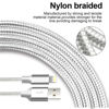 Picture of cugunu iPhone Charger, 5 Pack 3/3/6/6/10FT Apple MFi Certified USB Lightning Cable Nylon Braided Fast Charging Cord Compatible for iPhone 14/13/12/11/X/Max/8/7/6/5/SE/Plus/iPad - Silver