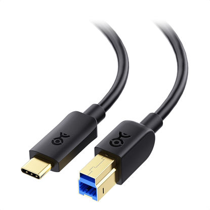 Picture of Cable Matters Type-C USB 3.1 Type B Cable (USB-C / USB C USB B 3.0 / Type-C USB 3.1 to USB B ) in Black 3.3 Feet
