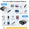 Picture of BaseNew USB C Adapters 4 Pack,USB USBC Male Female Adapter,2 *USB C Male to USB Female Adapter,2 *USB C Female to USB Male Adapter,USB to USB C Converter for iPhone 15,MacBook,iPad,Laptop,Tablet(Grey)
