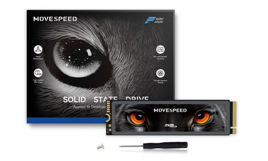 Picture of MOVE SPEED HB7450 2TB SSD for PS5 with Heatsink, PCIe 4.0 NVMe M.2 Internal Solid State Drive - Up to 7450MB/s, 3D NAND Storage Expansion Compatible with PS5, Desktops and Laptops
