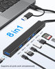 Picture of 8 in 1 USB C Hub USB Hub 3.0 with SD Card Reader, VIENON USB Extender with USB 3.0/USB 2.0, USB-C and Memory SD/Micro SD Card Reader, USB C to USB Adapter for Laptop, MacBook, iPad Pro, iMac-Aluminum