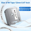 Picture of Replacement 12mm M Tape for Brother PT-M95 PT-65 PT-45 PT-80 PT-70bm Label Maker Refills, Compatible with Brother P Touch M Tape 12mm 0.47 M-K231 MK431 MK531 MK631 MK731, 5 Color M Series Label Tape