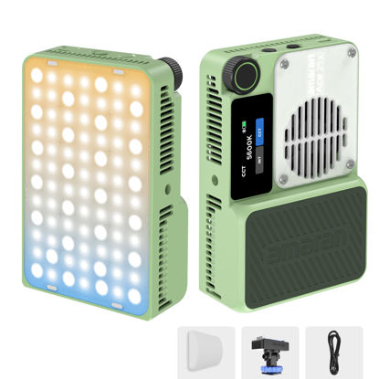 Picture of Amaran Ace 25x Pocket Bi-Color LED Light: Boost Mode Up to 32W, Bi-Color Mini Video Light (2,700-6,500K), 1,600 Lux@1m, 4,500mAh Battery with PD Fast Charging for Mobile Creators (Green)