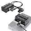 Picture of D-Tap to NP-F550 Dummy Battery,Double-Sided NPF 570/770/970 Battery Coiled Cable with Type-C Port Power 3 Devices Compatible with LED Light, Feelworld,Atomos Ninja/Shinobi Monitor/Transmitter etc