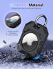 Picture of PROfezzion 2 Pack 2-in-1 Secure AirTag Holder Hard Shell Case with Key Rings, Key Tag, Metal Wire Cable, Allen Wrench and Spare Screws for Keychain, Dog Collar, Luggage Bag, Backpack & More - Black