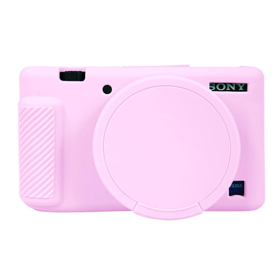 Picture of Camera Case for Sony ZV-1, ZV1 Case Silicone Cover Camera Sleeve Body Skin Protective Case with Removable Lens Cap for Sony ZV1 Digital Camera,Light Pink